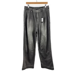 Women’s R13 Wayne Articulated Knee Size 31 Dark Washed Grey Pleated Jeans